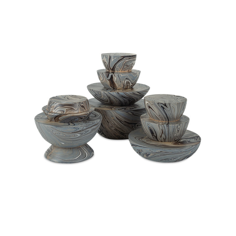 Marbleized Handmade Wood Decorative Box