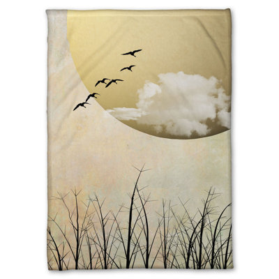 Coral Fleece Blanket, Almost Home by Hal Halli
