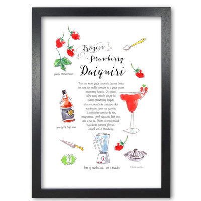 Strawberry Daiquiri Cocktail Recipe - Print