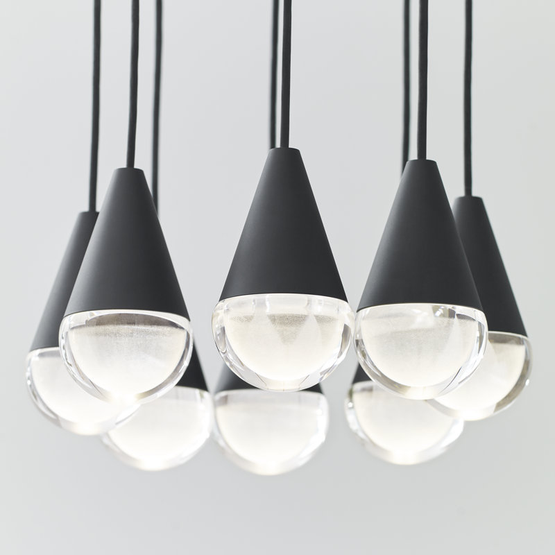 Cupola 8 - Light LED Pendant, Nightshade Black