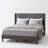 Carlisle King Tufted Upholstered Wingback Platform Bed