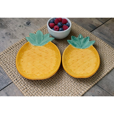 Ensemble de 2 assiettes à ananas