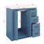 Meuble-lavabo de 30 po avec lavabo en céramique, armoire de rangement moderne à 3 tiroirs et 2 portes, meuble-lavabo autoportant, fermeture en douceur-1077437585