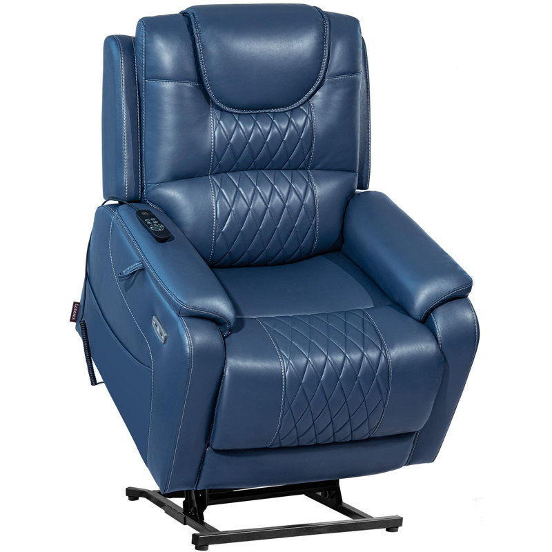 EONIX Triple Motor Lay Flat Power Lift Recliner Chair for Elderly with Massage, 400lbs Electirc Lift Chair for Living Room, Independent Adjustable Backrest Headrest, Extended Footrest, Dark Brown