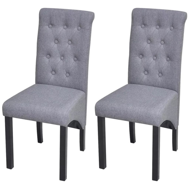 Tissu de chaises de salle à manger, Gris foncé
