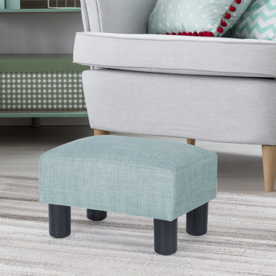 Petit repose-pied ottoman en flanelle, repose-pieds rectangulaire moderne avec pieds en plastique antidérapants, siège d'appoint rembourré pour salon, canapé, entrée