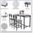 Kitchen Table Set, Dining Table and Chairs for 2, 3 Piece Dining Room Table Set with 2 Upholstered
