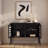 Modern-style Black Solid Wood Ceramic Cabinet