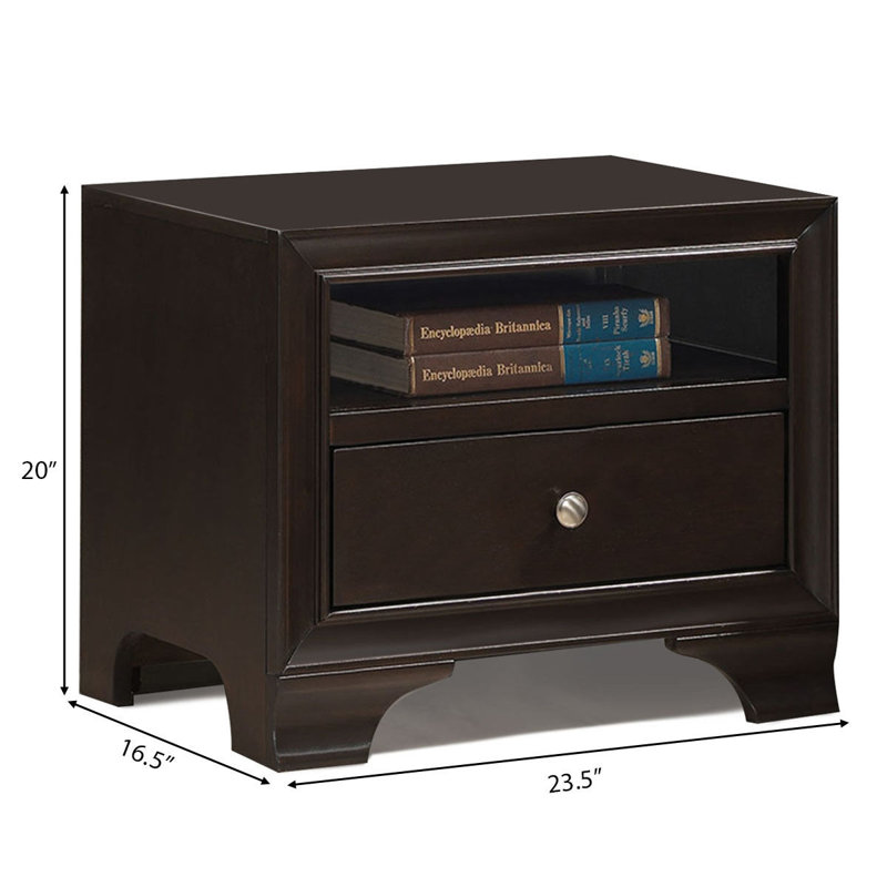 Nohlan 23.5'' W Nightstand, Brown