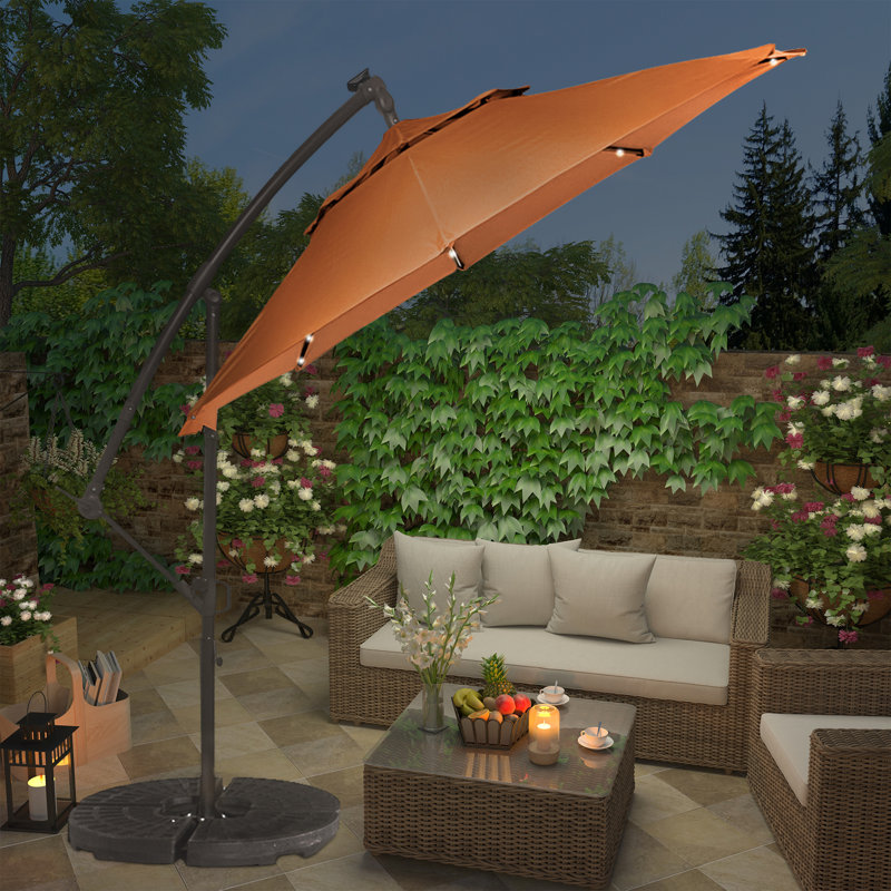 Parasol en porte-à-faux 10 pi Direen, Orange