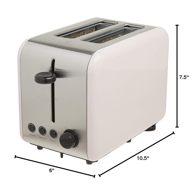 Kate Spade New York Good Taste Enamel 2-Slice Toaster, Blush, Pink