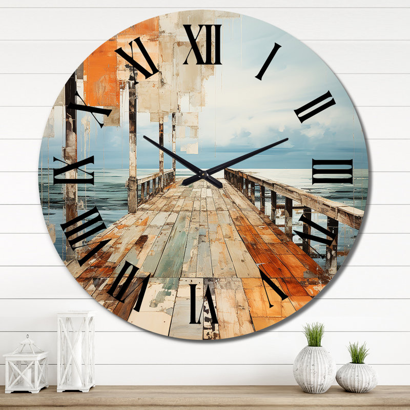 Horloge murale en métal Biannca, Très grand