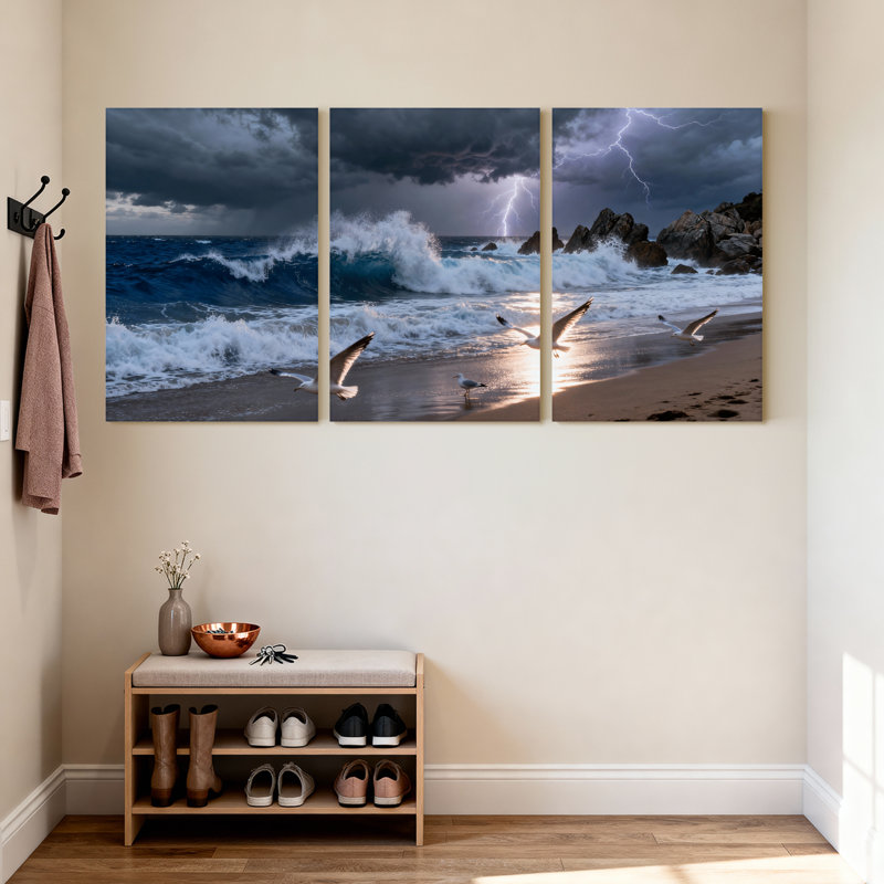 Ensemble de 3 toiles d'art urbain, H 30 po x l 60 po