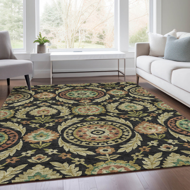 Mahaney Floral Indoor Rug, Rectangle 2'6" x 3'10"