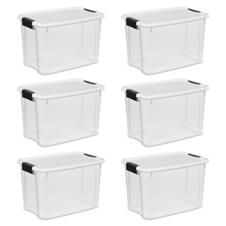 Sterilite 36-Pack Medium 18-Gallons (72-Quart) Clear Weatherproof Heavy  Duty Tote with Latching Lid in the Plastic Storage Containers department at