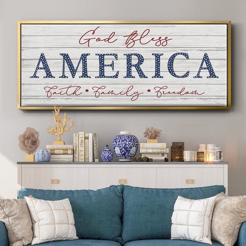God Bless America- Framed Canvas