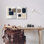 Ensemble de 2 reproductions d'art sur toile bleu marine par Nina Blue