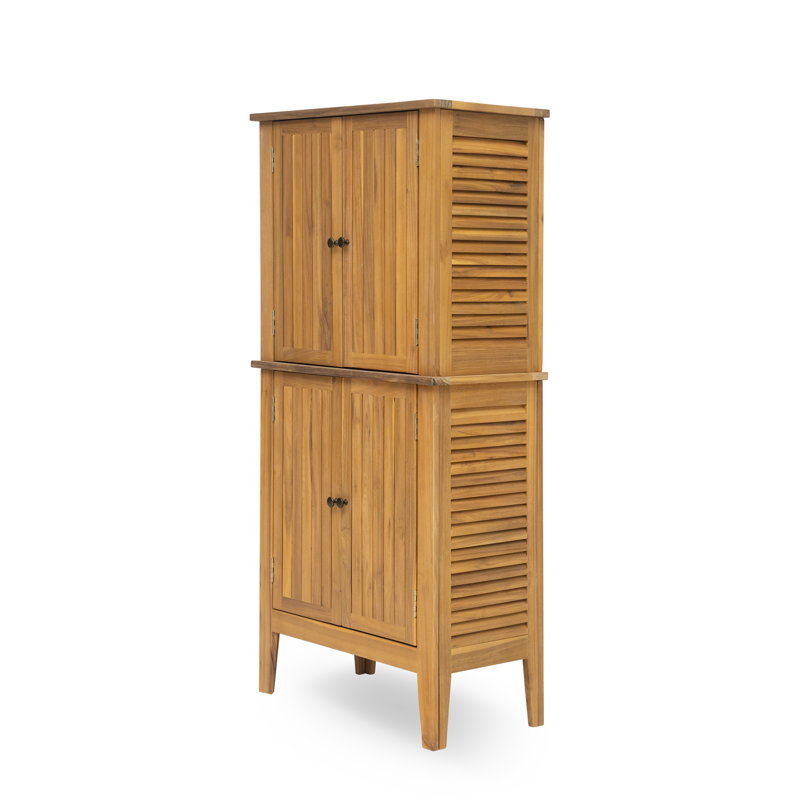Kedzie Acacia Wood Cabinet, 61.8" H x 30" W x 16.14" D