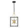 9-Light Modern Rectangle Lantern Pendant Light With Black and Soft Gold Finish And Gold Accents