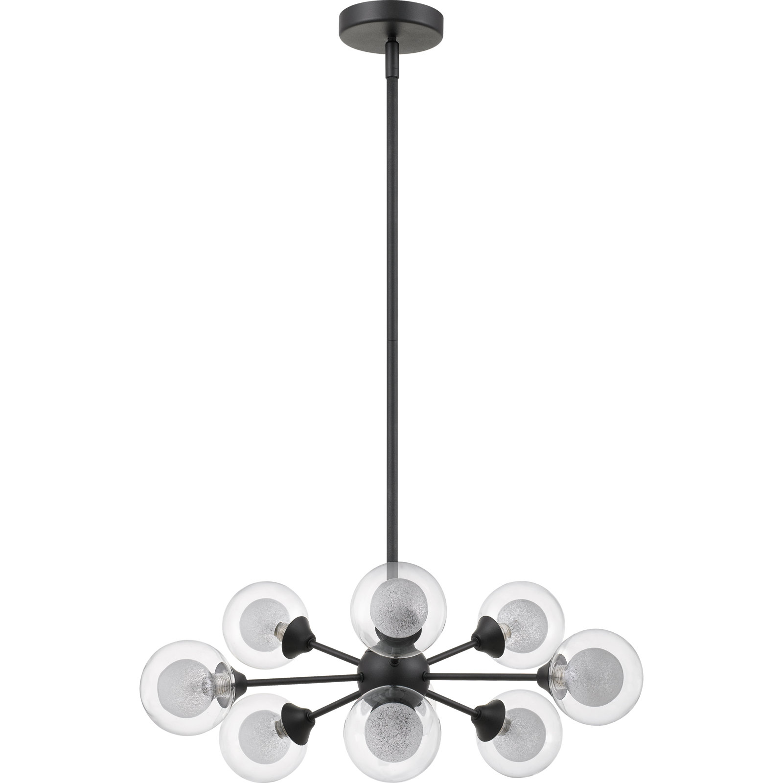 Optimist Dimmable Sputnik Chandelier, 10" H x 22.75" W x 22.75" D, 9, Earth Black