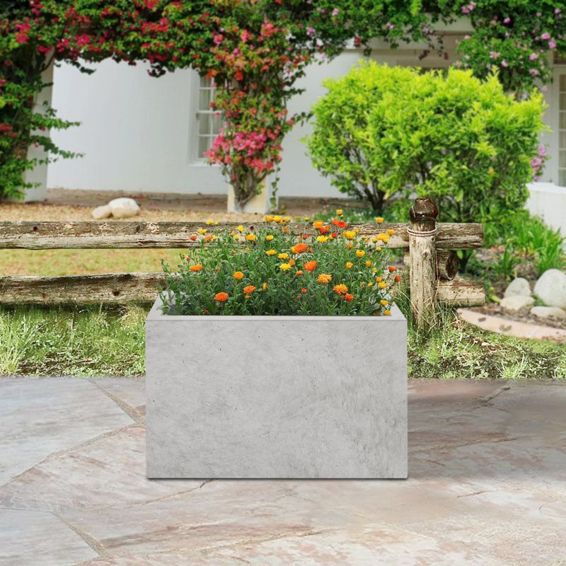 Pot Planter, White, 16 x 19.5 x 7