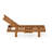 Ermont Outdoor Teak Wood Chaise Lounge