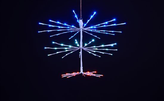 Broyeur Paramount Twinkling, Rouge / blanc pur / bleu