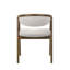 Chaise d'appoint en chenille et noyer Delina