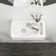 15.8"x8.7"Ceramic Rectangular Wall Mount Bathroom Sink with Single Faucet Hole