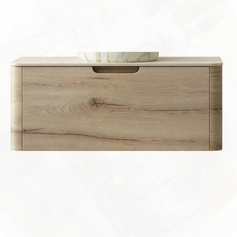 Meuble-lavabo de salle de bain avec tiroir à fermeture en douceur sans lavabo et robinet