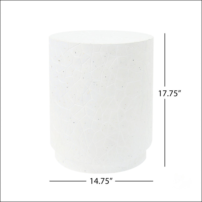 Table de bout d'extérieur extérieure en béton Terrazzo, décor de salon durable et élégant avec motif moucheté unique