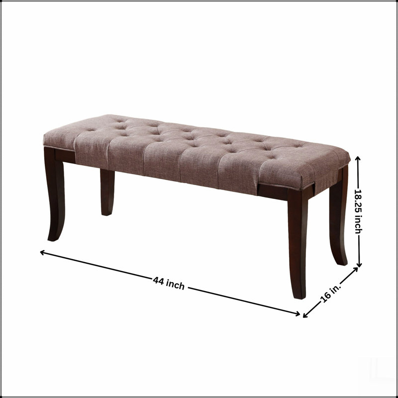 Linon Tufted Bench, Fabric