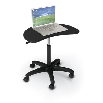 MooreCo Essentials 31.3'' H x 25.75'' W Laptop Cart with Wheels