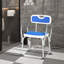 Chaise de douche réglable avec dossier et accoudoirs, siège de bain antidérapant et rembourré Eva pour personnes âgées et pour personnes à mobilité réduite, capacité de 299 lb