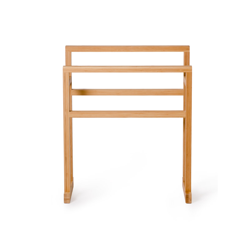 Belinda Wood 4 Freestanding Towel Rack