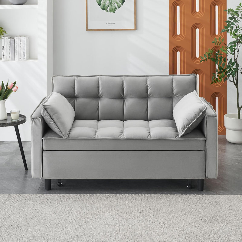 The 55-inch dreamlike sofa is elegant and convenient with pockets, cleverly interpreting the art of three-in-one conversion.