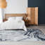Tapis bleu en polypropylène à motif abstrait Immogène-1754006543