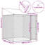 Cage à chien avec toit vidaXL argenté 78,74 po x 78,74 po x 101,57 po