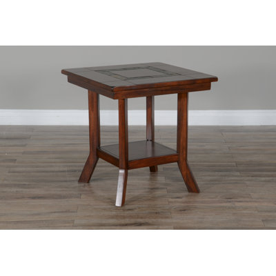 Kahn Solid Wood End Table with Storage