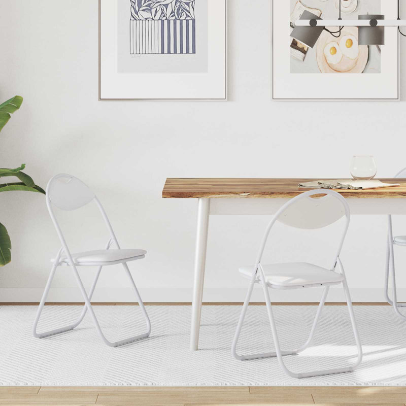 Padded Office Folding Chair Folding Chair Set, White