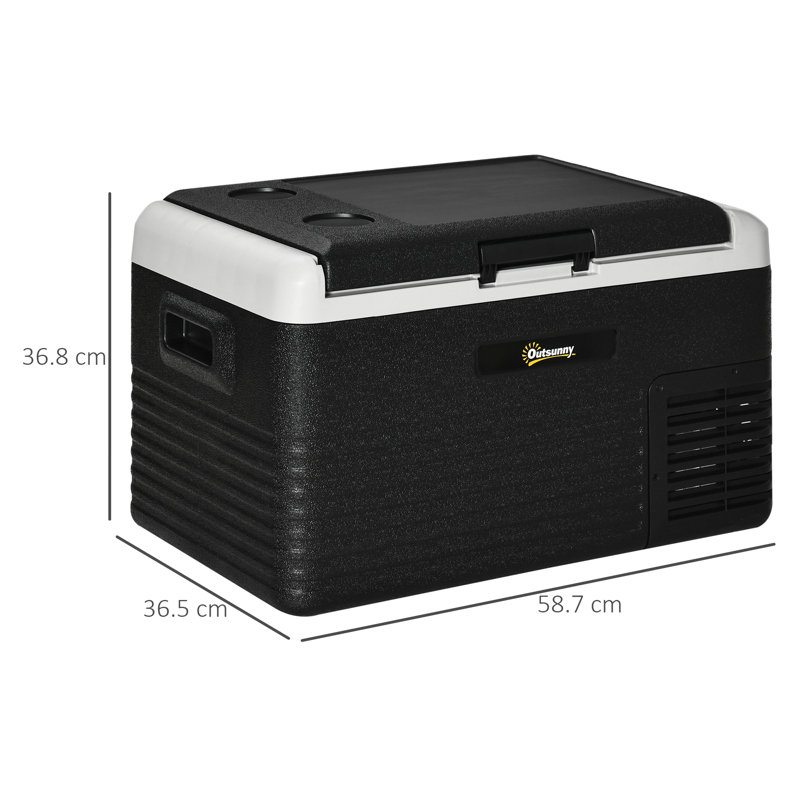 Outsunny 0.03m³ L Freestanding Mini Fridge with Freezer