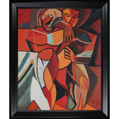 «L'amitie» par Pablo Picasso - peinture sur toile à cadre flottant