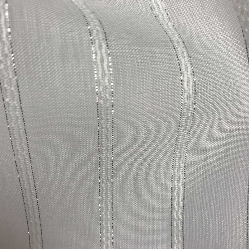 Tissu rayé 160 Sheers, Argent