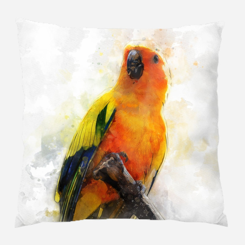 Coussin perruche Kiera, Microsuède, Intérieur