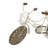 Harva Metal Bike Decorative Gold Sculpture with Carved Wood Wheels-311402040