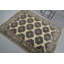 Tapis turc beige Oushak fait à la main avec motif géométrique pour une décoration intérieure bohème distinctive