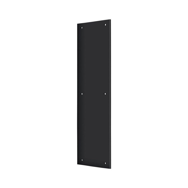 Plaque de poussée Deltana PP3515U19 de 3 1/2 po x 15 po de couleur noire, Peint en noir