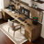 Bureau en bois massif avec bibliothèque et bibliothèque-1535318222