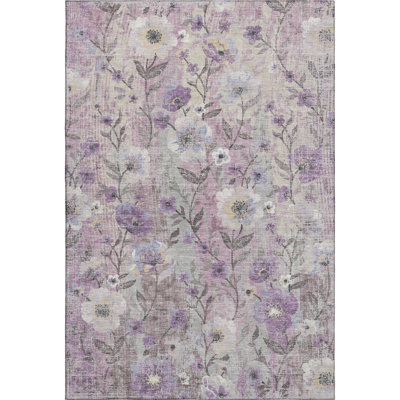 Premium Machine Washable Mayfield AMF2403 Floral Rug