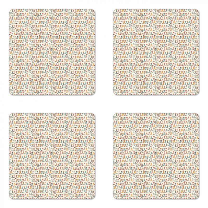 Square 4 Piece Coaster Set